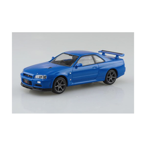 アオシマ ニッサン 1/32 R34スカイライン GT-R(ベイサイドブルー) Aﾗｸﾌﾟﾗ12BBR34GTRBﾌﾞﾙ--イメージ1