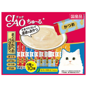 いなばペットフード CIAO ちゅ～る まぐろ・かつおバラエティ 40本入り ﾁﾕ-ﾙﾏｸﾞﾛｶﾂｵﾊﾞﾗｴﾃｲ14GX40-イメージ1