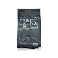 Forestway ゴミ袋 黒 70L 10枚 FC874NS-FRW200608
