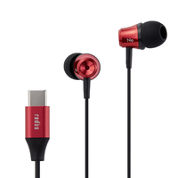 ラディウス Type-C直結 カナル型イヤホン レッド HP-NEL11CR