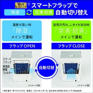 三菱 空清脱臭除湿機 24Lタイプ ホワイト MJ-PHDV24ZX-W-イメージ13
