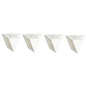 WAKI(和気産業) 棚ダボ 平受 ホワイト 4個 FCK0598-AP-1457W 5X7-イメージ1