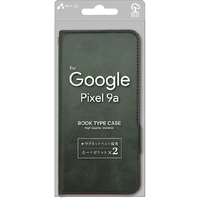 エアージェイ Google Pixel 9a用ソフトレザー手帳型ケース グリーン AC-PIX9A PB GR