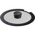 アイリスオーヤマ ダイヤモンドコートパンIH用ガラス蓋20cm 黒 FCE228Y-H-IS-GL20