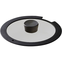 アイリスオーヤマ ダイヤモンドコートパンIH用ガラス蓋20cm 黒 FCE228Y-H-IS-GL20