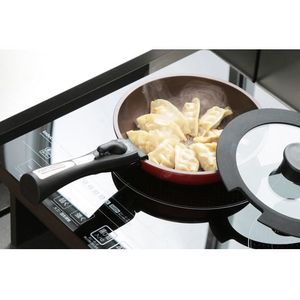 アイリスオーヤマ ダイヤモンドコートパンIH用ガラス蓋20cm 黒 FCE228Y-H-IS-GL20-イメージ2