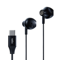 ラディウス Type-C直結 インナーイヤー型イヤホン ブラック HP-NEL12CK