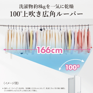 三菱 衣類乾燥除湿機 25Lタイプ ホワイト MJ-PV250ZX-W-イメージ7