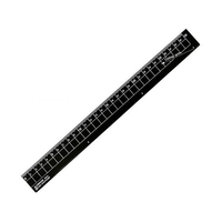 クツワ アルミ定規 30cm ブラック FCU4068-XS04BK