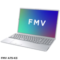 富士通 16型WUXGA/Core i7/Iris Xe グラフィックス/メモリ16GB/約256GB SSD/DVD/WiFi 7 FMV Note A ファインシルバー FMVA75K3SA