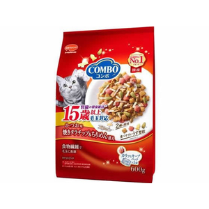 日本ペットフード コンボ キャット 毛玉対応 15歳以上 かつお味・焼きタラチップ・ちりめん添え 600g F205569-イメージ1