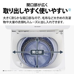 シャープ 10．0kgインバーター全自動洗濯機 ホワイト系 ES-SW10K-W-イメージ9