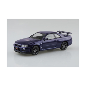 アオシマ ニッサン 1/32 R34スカイライン GT-R(ミッドナイトパープル) Aﾗｸﾌﾟﾗ12MPR34GTRMﾊﾟ-ﾌﾟﾙ-イメージ1
