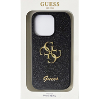 GUESS iPhone 15 Pro用グリッター 背面ケース BLACK GUHCP15LHG4SGK