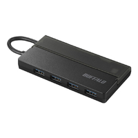 BUFFALO USB3．2(Gen1) Type-C バスパワーハブ(4ポート) ケーブル収納 ブラック BSH4U130C1BK