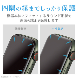 エレコム Apple Watch Series 7 41mm用衝撃吸収フィルム 傷リペア 2枚入り AW-21BFLAPKRG-イメージ2