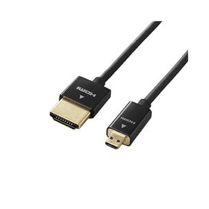 エレコム カメラ接続用HDMIケーブル(HDMI microタイプ) 2.0m ブラック DGW-HD14SSU20BK エレコム カメラ接続用HDMIケーブル(HDMI microタイプ) 2.0m ブラック DGW-HD14SSU20BK