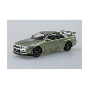 アオシマ ニッサン 1/32 R34スカイライン GT-R ニュル(ミレニアムジェイド) Aﾗｸﾌﾟﾗ12MJR34GTRMｼﾞｴｲﾄﾞ-イメージ1