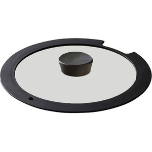 アイリスオーヤマ ダイヤモンドコートパンIH用ガラス蓋26cm 黒 FCE229Y-H-IS-GL26-イメージ1