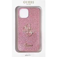 GUESS iPhone 15用グリッター 背面ケース PINK GUHCP15SHG4SGP