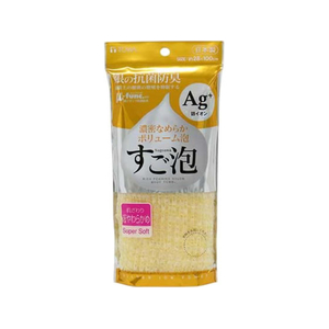 東和産業 すご泡銀抗菌 ナイロンタオル 超やわらかめ FCJ276P-34740-イメージ1