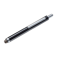 サンワサプライ 導電繊維タッチペン ノック式 ブラック PDA-PEN52BK