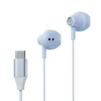 ラディウス Type-C直結 インナーイヤー型イヤホン シアン HP-NEL12CC