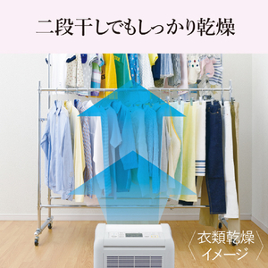 三菱 衣類乾燥除湿機 12Lタイプ ホワイト MJ-M120ZX-W-イメージ16