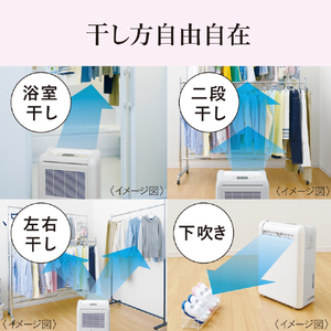 三菱 衣類乾燥除湿機 12Lタイプ ホワイト MJ-M120ZX-W-イメージ6