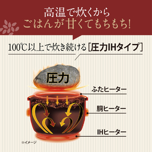 象印 圧力IH炊飯ジャー極め炊き(1升炊き) スレートブラック NW-YC18-BZ-イメージ4