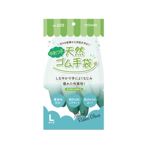 東和コーポレーション 天然ゴム手袋 天然ゴム中あつ手 グリーン L FC149EV-8571462-イメージ6
