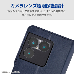 エレコム Xperia 1 VIII用 手帳型ケース 極限 磁石付 耐衝撃 ネイビー PM-X261PLFY5KNV-イメージ4