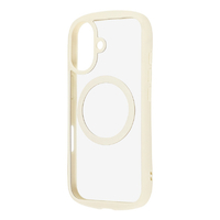 レイ・アウト iPhone 17用ハイブリッドガラスケース Puffull 10H +レンズガードリング マグネット充電対応 / ミルクホワイト RT-P52CMD4/MLW