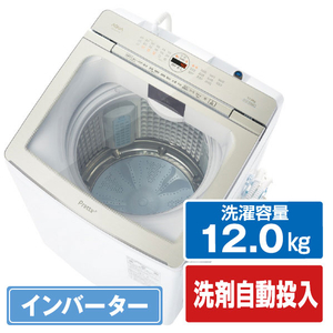 AQUA 12．0kg全自動洗濯機 Prette(プレッテ) ホワイト AQW-VX12P(W)-イメージ1