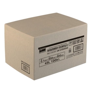 トラスコ中山 TRUSCO 業務用ポリ袋 透明・箱入 0.1×120L 100枚入 FC566HK-2072052-イメージ1