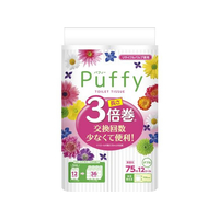 大王製紙 パフィー トイレットティシュー 3倍巻 ダブル 75m 12ロール FC095RL