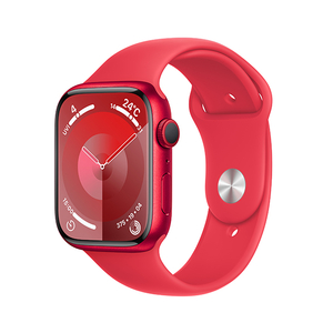 Apple Apple Watch Series 9(GPSモデル)- 45mm (PRODUCT)REDアルミニウムケースと(PRODUCT)REDスポーツバンド - S/M MRXJ3J/A-イメージ1