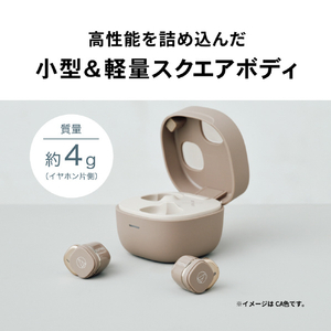オーディオテクニカ 完全ワイヤレスヘッドフォン フォレストグリーン ATH-SQ1TW2 GR-イメージ6