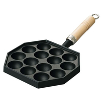 岩鋳 南部 電磁対応 木柄 たこ焼器 14穴 90033 FC182LC-1083720