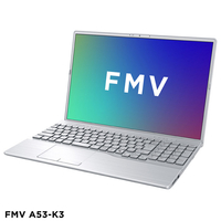 富士通 16型WUXGA/Core i5/Iris Xe グラフィックス/メモリ16GB/約256GB SSD/DVD/WiFi 7 FMV Note A ファインシルバー FMVA53K3SA