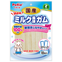 ペティオ NEW 国産 ミルク風味ガム スティック 18本入 NEWｺｸｻﾝﾐﾙｸﾌｳﾐｶﾞﾑST18P