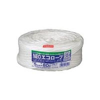 ユタカメイク 荷造り紐　NEOエコロープ　5mm×80m　ホワイト M-149-1