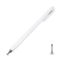 ラスタバナナ ノック式タッチペン 静電式 クリアディスク ホワイト RTP17WH