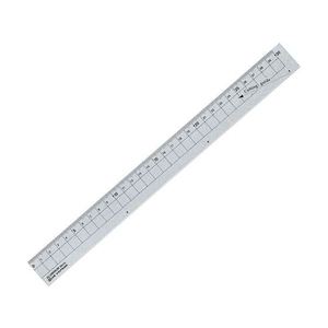 クツワ アルミ定規 30cm シルバー FCU4072-XS04SV-イメージ1
