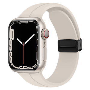 GAACAL Apple Watch Series 1-8/SE1-2/Ultra [42/44/45/49mm]用マグネット式シリコンバンド アイボリー W00302MSB-イメージ1