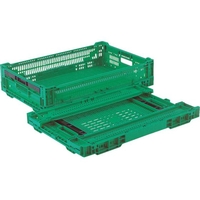 岐阜プラスチック工業 リス/RSコンテナーRS-MM24S(薄型折りたたみコンテナーワンタッチ) 緑 FC236GW-8362405