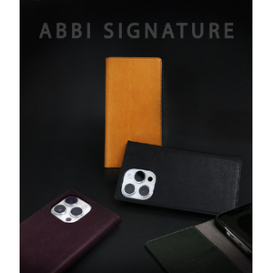 ABBI SIGNATURE iPhone 14/13用VINTAGE イタリアンレザーダイアリーケース ワイン ABS24050I14WN-イメージ15