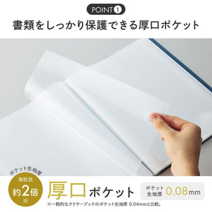 リヒトラブ Mutual クリヤーブック A4 アイボリー ポケット60枚 FCK569F-N2402-16-イメージ3