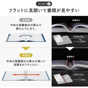リヒトラブ Mutual クリヤーブック A4 アイボリー ポケット60枚 FCK569F-N2402-16-イメージ4