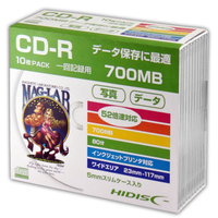 磁気研究所 データ用CD-R 700MB 2-52倍速対応 10枚入り HI-DISC HDCR80GP10SC